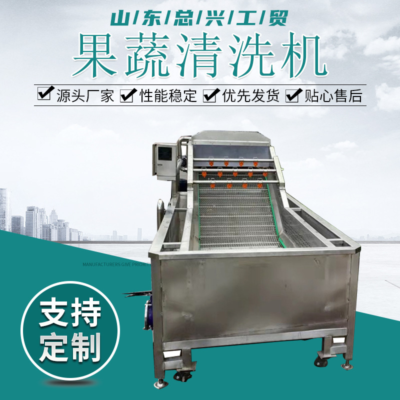 多功能大枣气泡清洗机 大型果蔬全自动清洗设备 秋葵鼓泡式清洗机