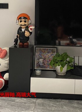 木质烤漆黑色展示台橱窗地台模特底F座珠宝首饰展示柜陈列柜方形