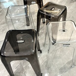 亚克力凳子轻奢高级感可叠放家用塑料透明备N用不占空间 椅子加