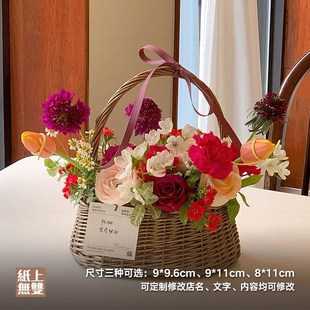 贺卡定制小卡片印刷花店花艺鲜花养护说明花束留言卡吊牌节日卡