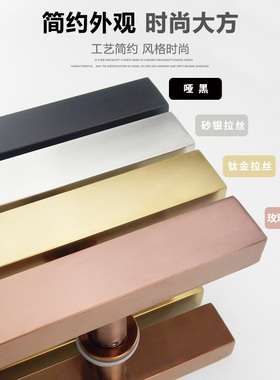 加厚不锈b钢钢化玻璃门把手木门地弹簧门扶手黑色玫瑰金钛金拉手