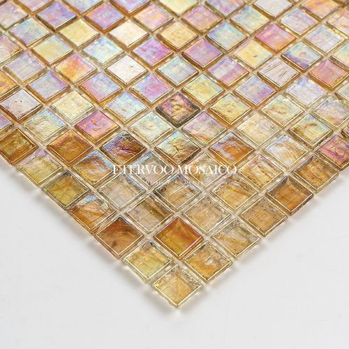 玻璃马赛克瓷砖彩色浴室卫生间背景墙喷水池防滑地砖酒店轻奢墙砖