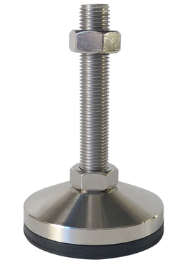 D150黑色防滑防震重型SUS304不锈钢调节脚杯重载型设备支撑脚