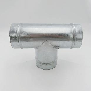 三通镀锌螺旋风管配件100mmT形三通白铁皮T型三通正三通螺旋管