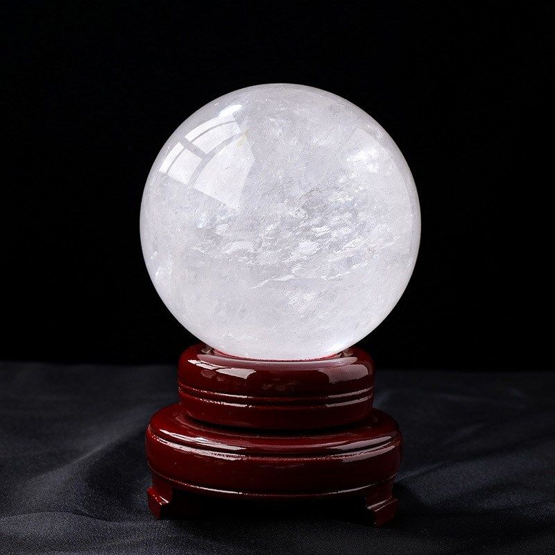 白水晶球摆件天然原石客厅装饰摆件家居饰品办公室乔迁送礼工艺品,家居饰品,国学摆件,淘宝优惠券,粉丝福利购,淘宝优惠卷