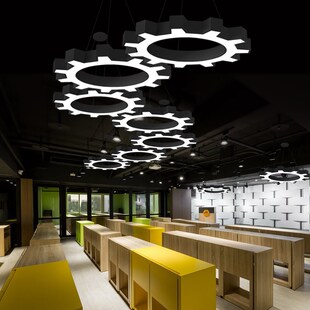 齿轮灯酒吧咖啡厅灯个性创意艺术吊灯办公室吊灯会议室造型灯具