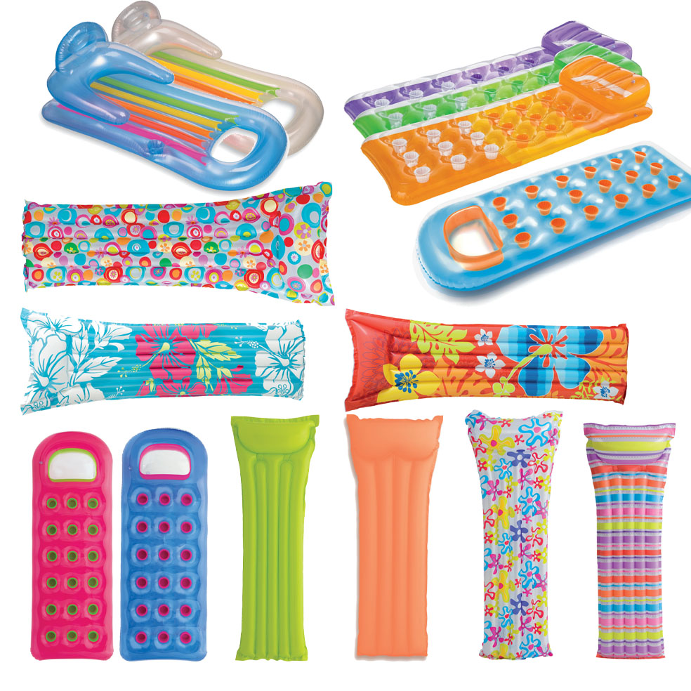 原装INTEX浮排浮床游泳充气漂流水上充气床加厚气垫躺椅沙发浮排