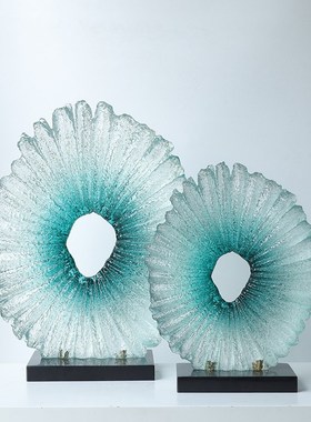 透明树脂抽象落地雕塑酒店大堂太湖石摆件别墅会所售楼处装饰品