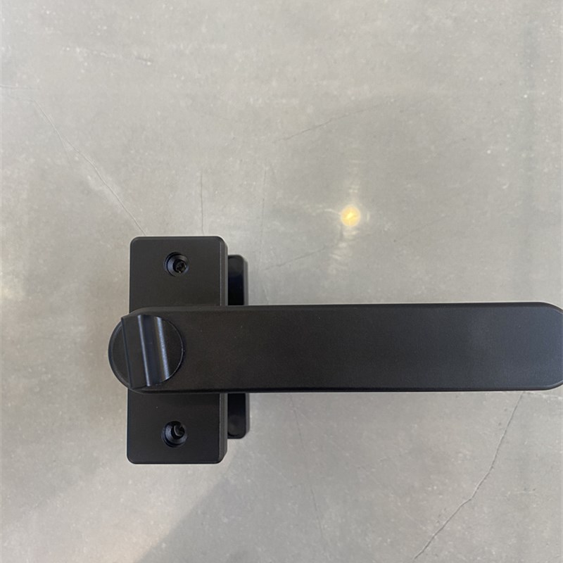 新款平开门锁静音卫生间极窄铝合金D门黑色执手锁厕所门把手通用