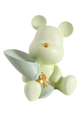 奶油风装饰摆饰捧花暴力熊轻奢高档客厅电视柜家居饰品办公桌花艺