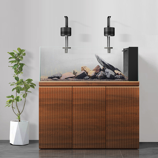 侧溢流溪流缸草缸三湖慈鲷缸超白玻璃南美原生造景鱼缸底滤水族箱