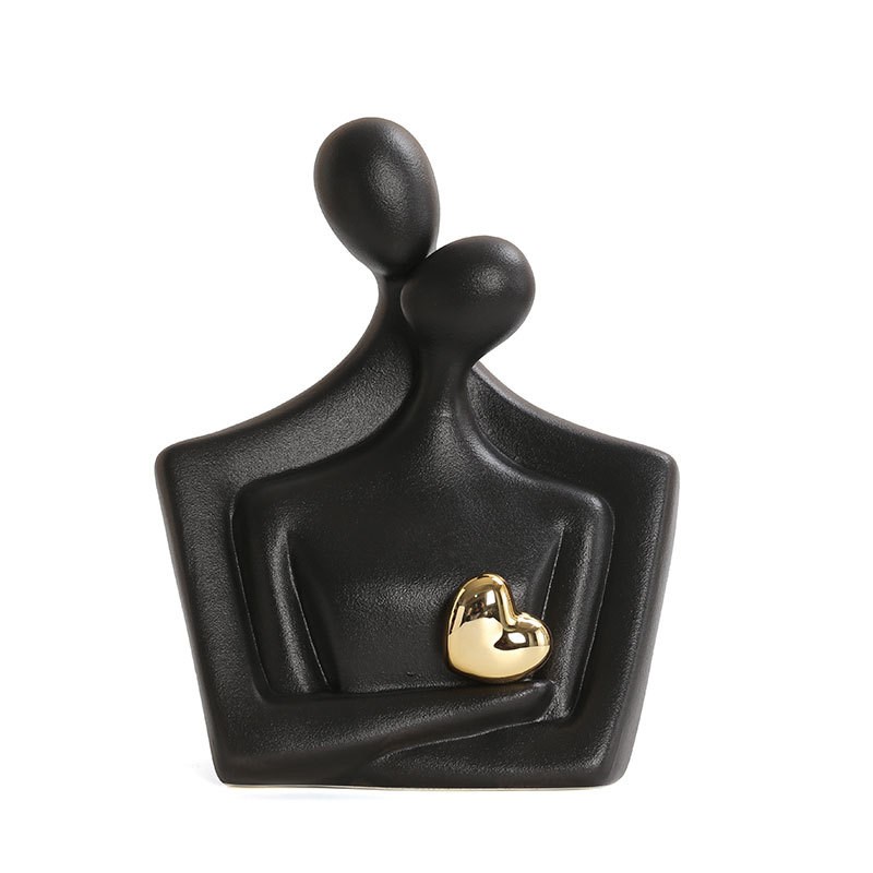 抽象艺术陶瓷人物情侣摆件玄关书房装饰家居样板房工艺摆设