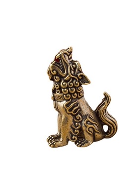 纯黄铜做旧实心龙生九子家居摆件装饰办公室桌面茶宠摆件手把玩件