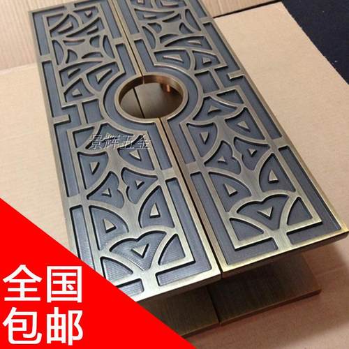 玻璃门大拉手 中式仿古雕刻拉手 酒店木门把手 移门方形大拉手