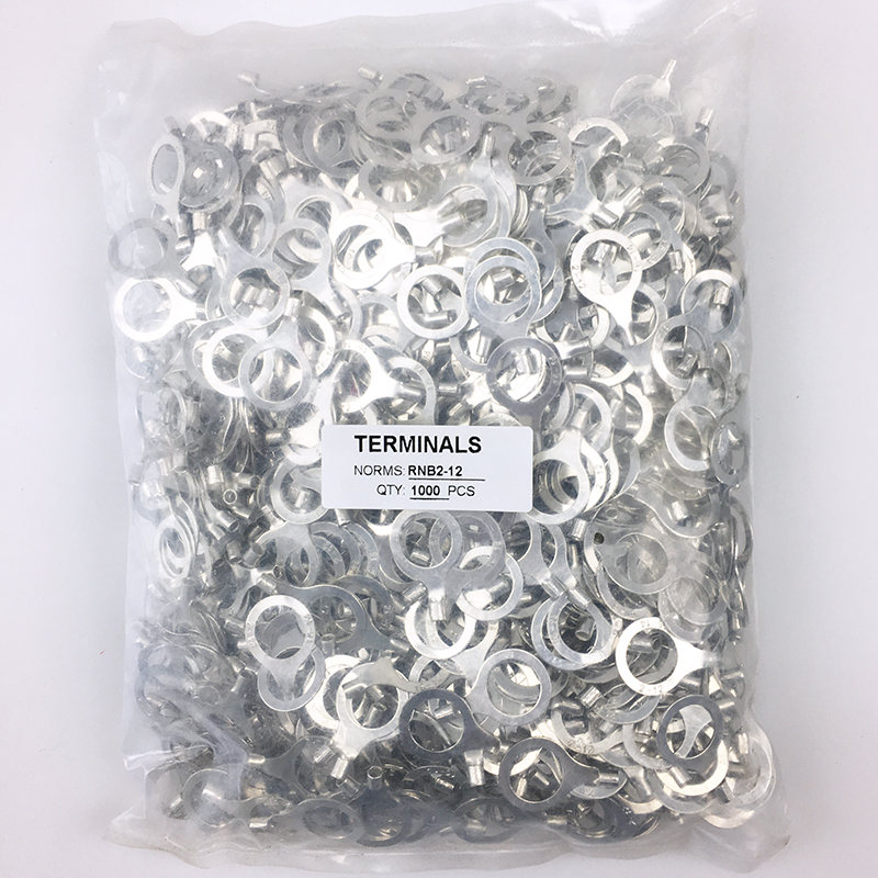 RNB2-12 j冷压圆形O型裸端头紫铜焊口接线端子1000只