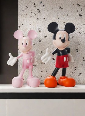 客厅玄关网红卡通公仔迎宾米奇电视柜酒柜摆件米老鼠家居装饰品