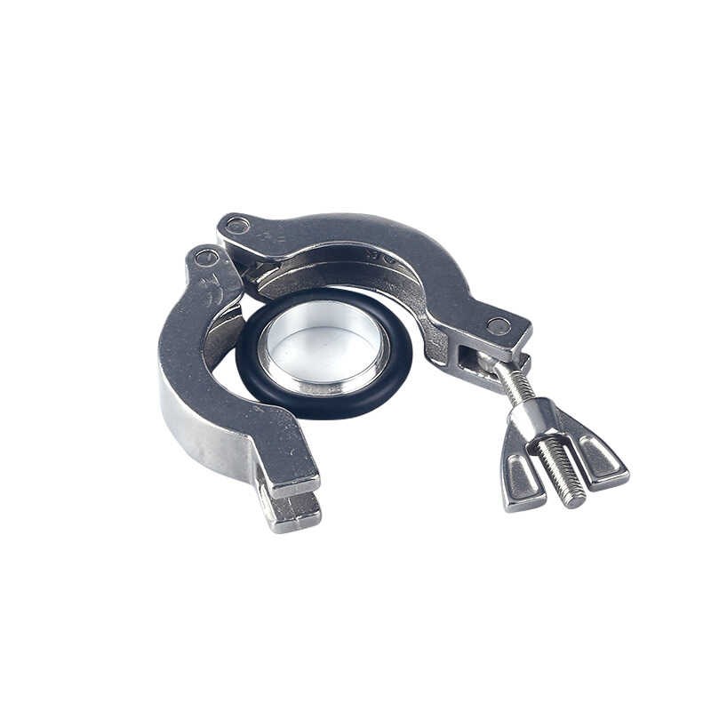 304不锈钢KF真空泵卡箍铝镀铬快装卡扣抱箍密封圈中心支架KF16-40