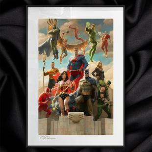 Sideshow500333U珍藏签名艺术画DC正义联盟收藏装饰画工作室挂画