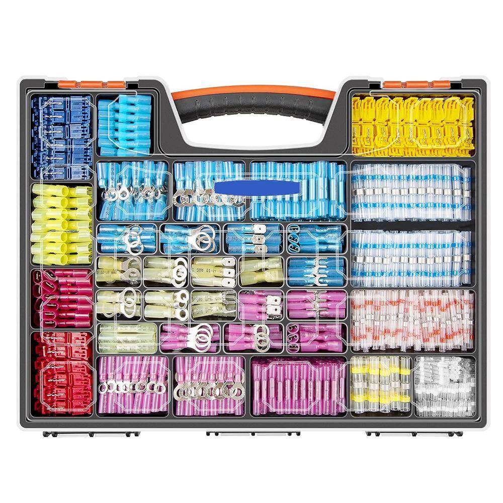 1500PCS盒装BHT热缩插簧插片圆形端子/焊锡环/T型免破线