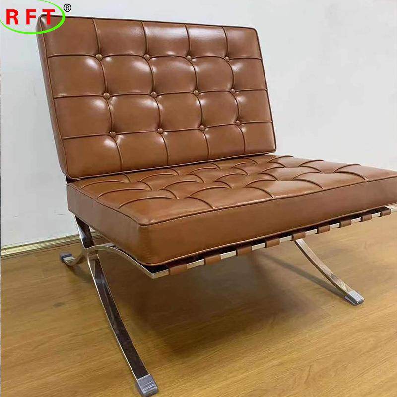 巴塞罗那沙发椅设计师单人休闲椅不锈钢轻奢客厅极简洽谈会议椅子,金属材料及制品,金属加工件/五金加工件,淘宝优惠券,粉丝福利购,淘宝优惠卷