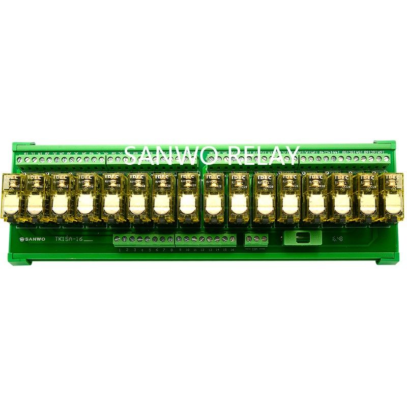 16路IDEC和泉交流电磁继电器模组plc放大板输出板110VAC/220VAC