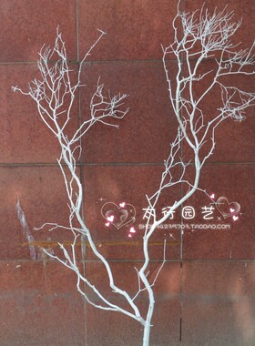 干树枝干枝干树j枯树装饰白色树摆件树杆仿真树枝假树枝道具装饰