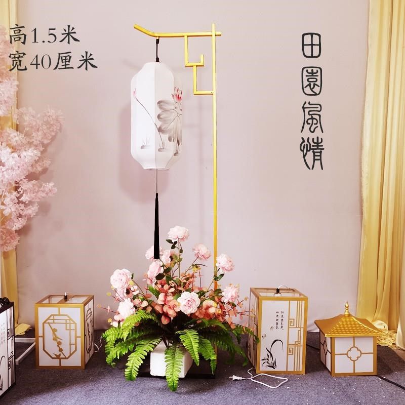 婚庆用品婚礼装饰道具摆件仿古铁艺宫灯手绘灯笼弯钩中式路引灯,节庆用品/礼品,路引,淘宝优惠券,粉丝福利购,淘宝优惠卷