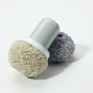 钢丝球纳米植萃清洁球厨房家用不锈钢带手柄刷子不掉丝洗碗锅刷子