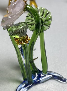 仿真绿植盆栽淄博琉璃豆芽多肉荷花小摆件仙人掌办公桌卧室装饰品