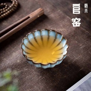 官窑铁胎功夫茶杯茶具陶瓷男款主人杯男士高端个人专用高档精致