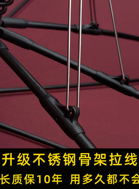 超大号高端长柄商务男车内用收纳车载双三人黑色直柄U雨伞定制log