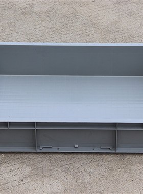 灰色周转箱长方形塑料盒PP物流箱带盖大号箱子胶框收纳盒子塑料