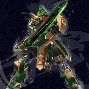 93002-4机甲模型宇星五虎将系列小颗粒儿童益智拼装积木玩具摆件