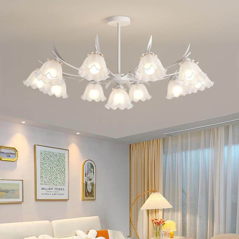客厅多头花朵吊灯北欧风民宿装饰灯温馨氛围感奶油风led玻璃灯罩,清洗/食品/商业设备,风口/风叶/风机配件,淘宝优惠券,粉丝福利购,淘宝优惠卷