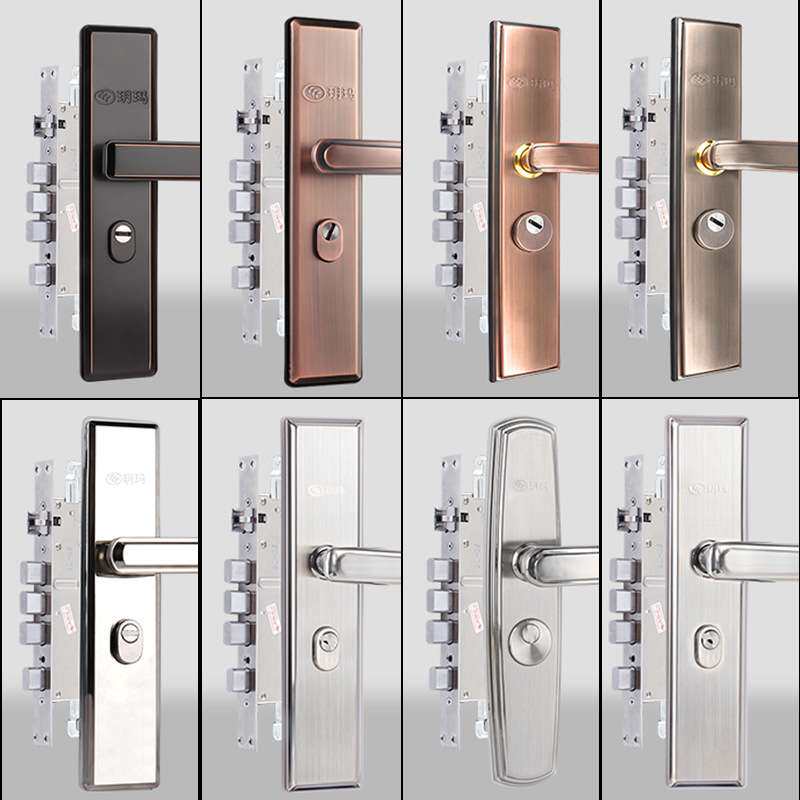 玥玛防盗门锁不锈钢门锁家用通用型防盗门把手大门机械锁具