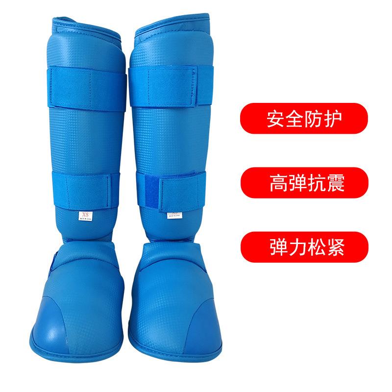厂家空手道护具连脚护腿拳击跆拳道儿童成人护小腿护胫护脚护膝
