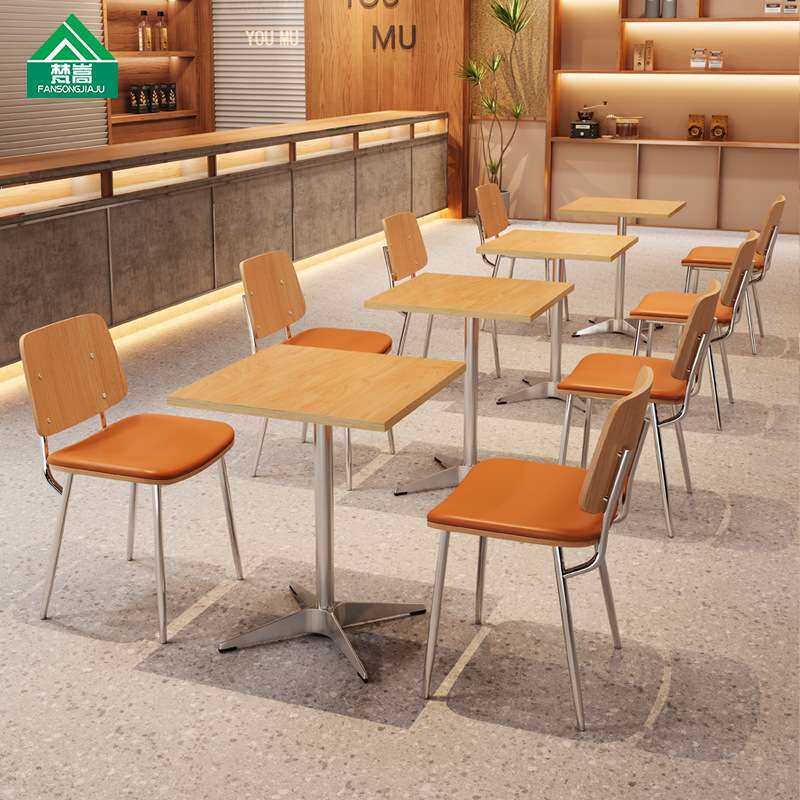 工业风轻食餐厅桌椅组合咖啡厅酒吧桌椅主题西餐厅茶餐厅椅子商用