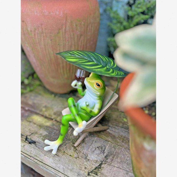 躺椅青蛙休闲度假松弛感网红摆件客厅阳台户外造景布置装饰工艺品,家居饰品,户外/庭院摆件,淘宝优惠券,粉丝福利购,淘宝优惠卷