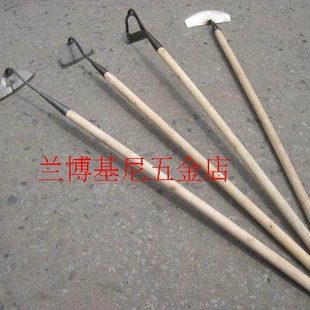 花锄草锄钉耙子木柄小锄头园林农具花铲 空心锄头 三角锄 包邮