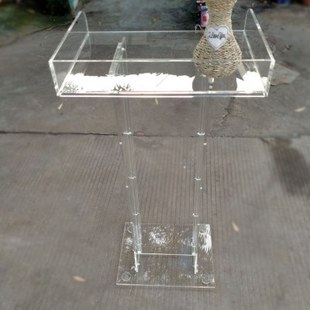 透明水晶亚克力有机玻璃迎宾咨客演讲台庆典会议活动签约仪式讲台