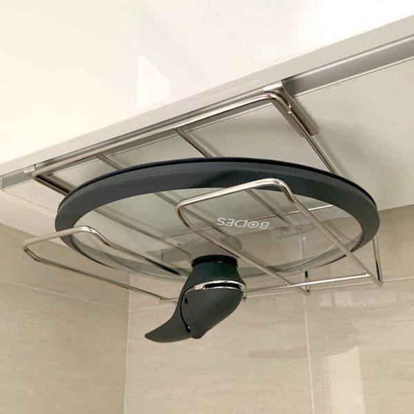 304不锈钢锅盖架厨房吊柜下悬挂放锅盖收纳橱柜下菜板置中,厨房/烹饪用具,锅盖架/锅盖收纳垫,淘宝优惠券,粉丝福利购,淘宝优惠卷