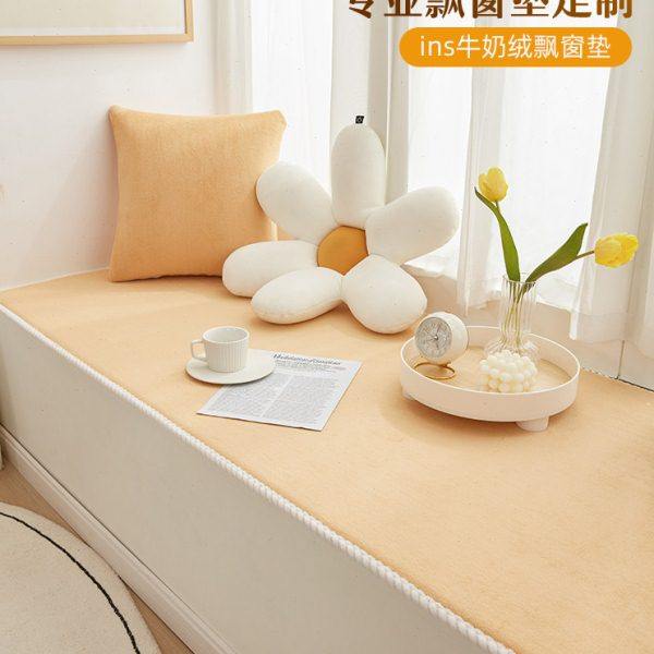 乐逸网红飘窗垫窗台垫2023新款毛绒阳台垫子定制四季通用现代坐垫,居家布艺,飘窗垫,淘宝优惠券,粉丝福利购,淘宝优惠卷