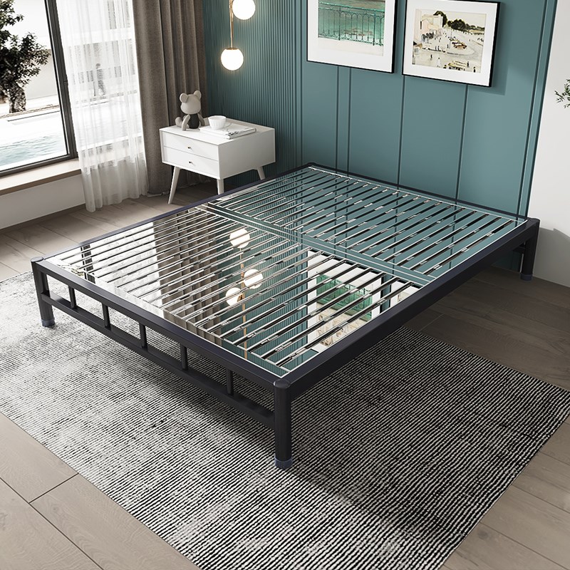 不锈钢床加厚1.2米单人1s.5/1.8m双人榻榻米非铁艺钢架床架可定制