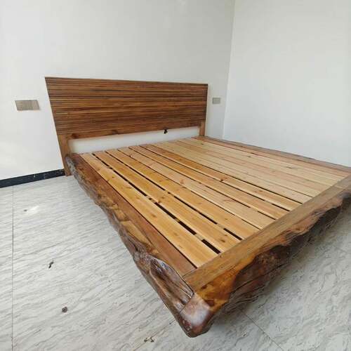 侘寂风老榆木实木床民宿酒店做旧双人床卧室家居单人大床原木床