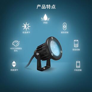 ZIGBEE3.07WRGB+CCTLED户外轻薄草坪灯高压庭院灯可调光调色