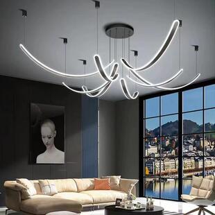 家具展厅灯客厅大堂吊灯现代个性别墅复式楼展厅创意商用led灯具