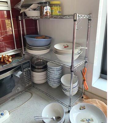 A5L厨房夹缝置物架长宽15202530cm锅疏菜碗冰箱窄缝隙多层收纳架