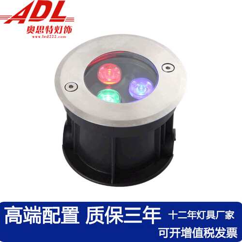 led水底地埋灯防水泳池喷泉景观灯不锈钢浴池射灯3W56W9W水底景观