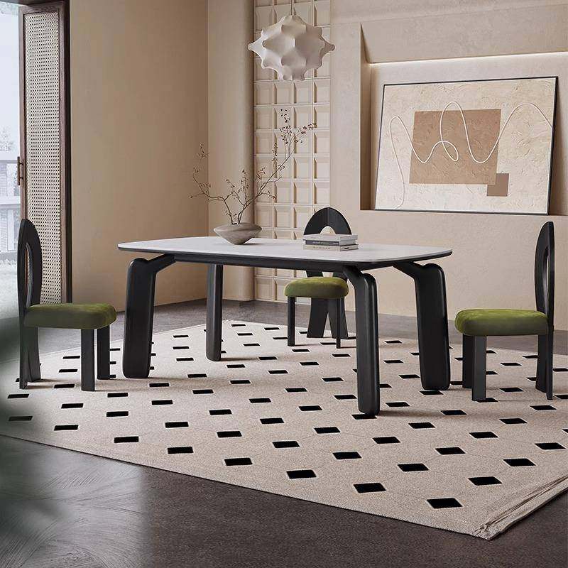 法式奶油风岩板餐桌长方形现代简约家用小户型白蜡木大象腿餐桌,3C数码配件,其它配件,淘宝优惠券,粉丝福利购,淘宝优惠卷