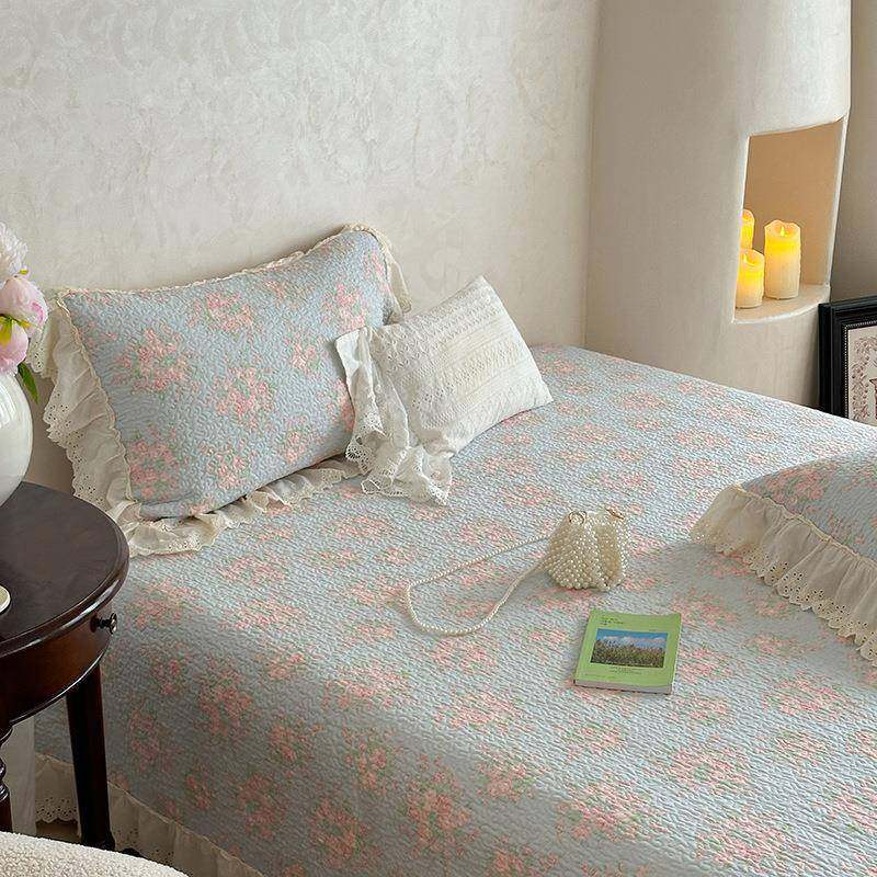 法式小樱桃花边全棉双层纱床盖三件套花边被套少女心纯棉被子床单,3C数码配件,其它配件,淘宝优惠券,粉丝福利购,淘宝优惠卷